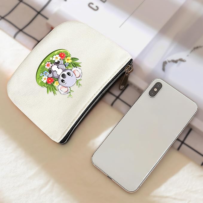 Koala Coin Purse Pouch Bag Holder for Teens Girls Women Kids, Koala Lovers Gifts Stuff Decor, Small Mini Purse Coin Card Key Headset Lipstick!