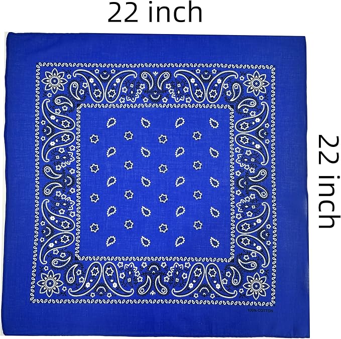 Vamqor Bandanas Gift Box 6 pack,Premium Super Soft 60s Cotton Paisley Bandannas Handkerchiefs for Men,Women and Kids