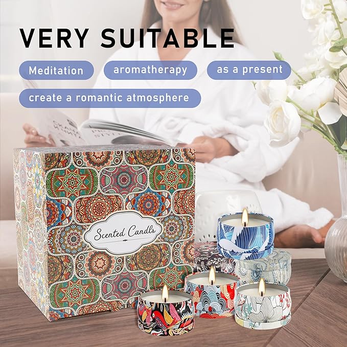Scented Candles Gifts Set 36 Pack Soy Wax Travel Tin Jar Candles,Aromatherapy Candles for Home 2.5 OZ Scented Candles for Mom for Christmas, Birthday, Thanksgiving, Mother's Day,Valentine'sDay