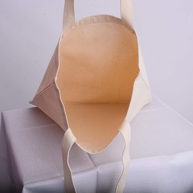 TBF Wholesale Canvas Tote Bags 15x16x3 with Bottom Gusset | Blank Totes for Printing, Painting & Embroidery