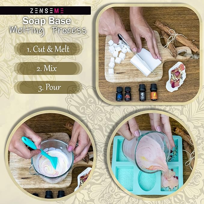 10 LBS - Shea Butter Soap Base - Moisturizing Melt & Pour for Clear Soap Making - SLS/SLES Free - Natural Organic Vegan for Crafting - Easy & Gentle to Cut & Work With for DIY Crafting for Soapmaker