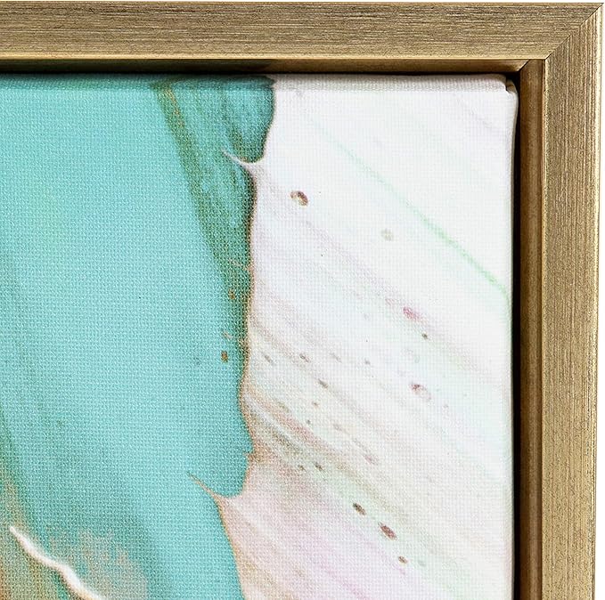 Kate and Laurel Sylvie Lush Color Acrylic Print Portrait Framed Canvas Wall Art, 18x24 Gold