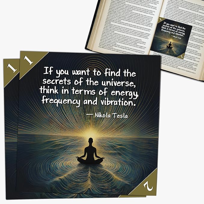 Bookmarks – Set of 2 | Secrets of The Universe | Motivational Line-Marking Bookmark for Readers | Encouraging Gift for Book Lovers, Teachers, Men, Women & Teens | Patented, Made in USA