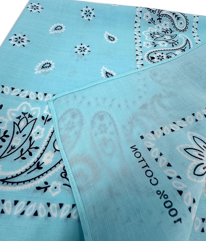 Vamqor Bandanas Gift Box 6 pack,Premium Super Soft 60s Cotton Paisley Bandannas Handkerchiefs for Men,Women and Kids
