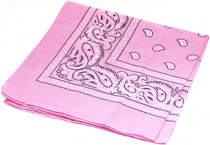 Soophen One Dozen Cowboy Bandanas 100% Cotton 22 x 22 inch