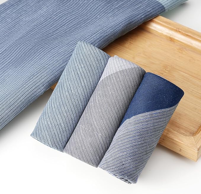 HOULIFE Mens Handkerchiefs Soft Cotton Plaid Handkerchief for Men, Classic Checkered Pattern Hankies in Assorted 6/12 PCS