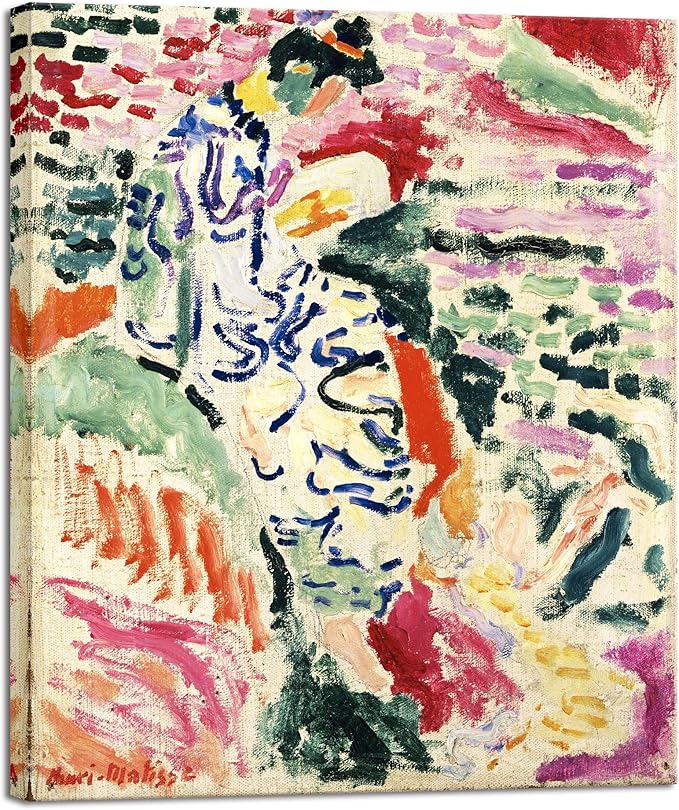 Wieco Art Canvas Prints Wall Art Woman Beside the Water 1905 by Henri Mattise Abstract Colorful Art Matisse Posters Canvas Prints for Wall and Home Office Decorations
