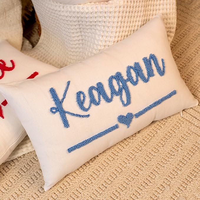 Custom Monogram Pillow - Personalized Embroidered Pillow - Customized Letter Monogrammed Pillows - Customized Pillow Gift for Couple - Home Decorations Gift - House Warming Gifts New Home