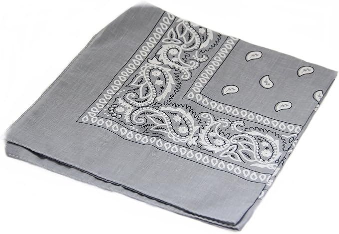 Soophen One Dozen Cowboy Bandanas 100% Cotton 22 x 22 inch