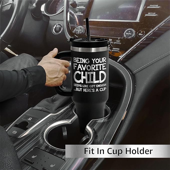 Engraved 40 oz Tumbler Being Your Favorite Child - Fathers Day Present From Daughter - Dad Birthday - Grandpa Tumbler - Grandpa Birthday Gifts - Gift For Dad For Fathers Day, Papa Gift