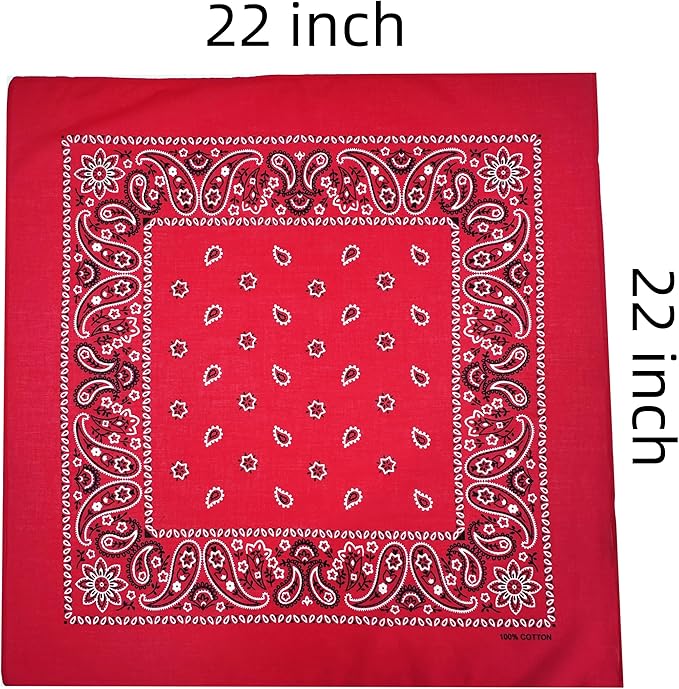 Vamqor Bandanas Gift Box 6 pack,Premium Super Soft 60s Cotton Paisley Bandannas Handkerchiefs for Men,Women and Kids