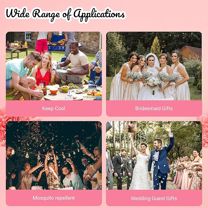 MBDFUT 11Pcs Wedding Fans Personalized Sandalwood Hand Fans with Organza Bags Hand Fans for Women Foldable Custom Wooden Fans Handheld with Text/Date Wedding Party Favors for Guests (11)