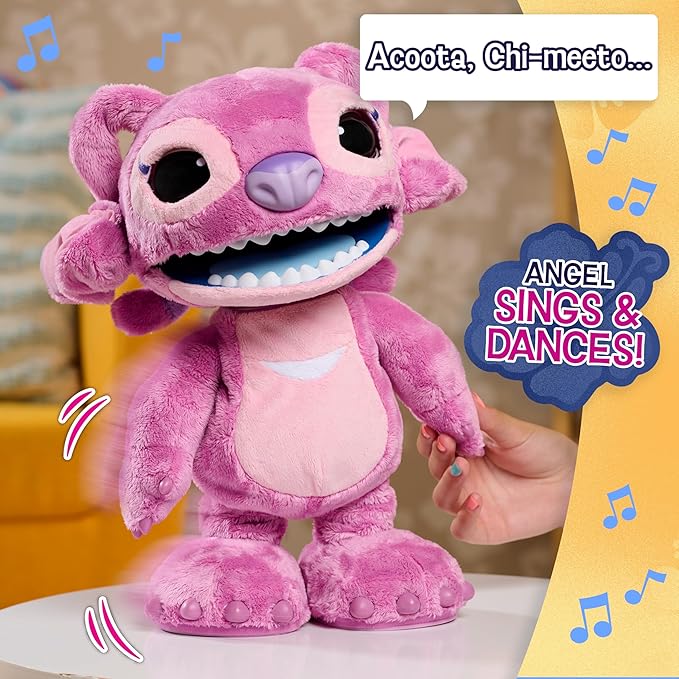 Disney Stitch Ultimate Angel Interactive 17" Plush Toy, 100+ Sounds & Reactions, Moves Like a Real-Life Angel, Amazon Exclusive, Toy for Fans, Girls, Boys, Kids 3 and Up by Just Play