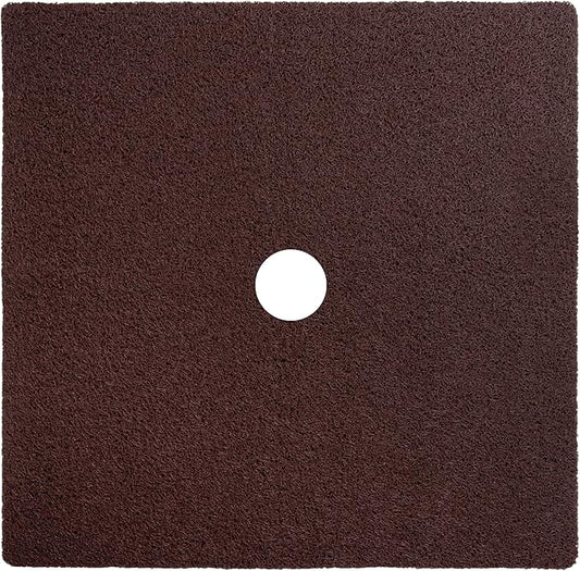 Enkosi Loofah Shower Mat with Drain Hole – Cushioned Anti-Slip Square Bath Mat for Showers, and Bathroom Floors – Textured PVC, Non Slip Safety Pad for Walk-in Stalls and Wet Areas (27x27 Brown)