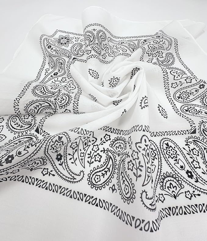 Vamqor Bandanas Gift Box 6 pack,Premium Super Soft 60s Cotton Paisley Bandannas Handkerchiefs for Men,Women and Kids