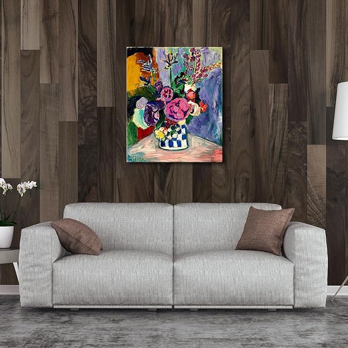 Wieco Art Canvas Wall Art Still Life of Peonies in a Vase 1907 by Henri Matisse Abstract Canvas Prints Art Pictures for Wall Decor and Home Office Decorations