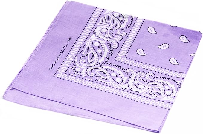 Soophen One Dozen Cowboy Bandanas 100% Cotton 22 x 22 inch