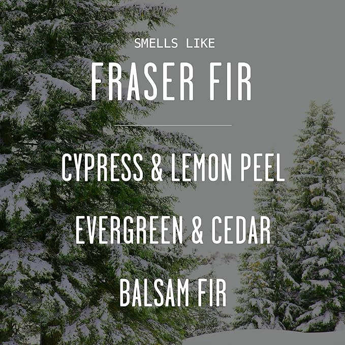 Fraser Fir Diffuser, Christmas Tree Diffuser - w/Pine Balsam, Cedar & Citrus I Infused w/Essential Oils I Christmas Décor I 3.75 OZ Oil I Long-Lasting Scent Lasts 4-6 Month's I Made in The USA
