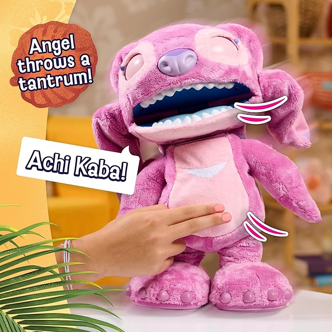 Disney Stitch Ultimate Angel Interactive 17" Plush Toy, 100+ Sounds & Reactions, Moves Like a Real-Life Angel, Amazon Exclusive, Toy for Fans, Girls, Boys, Kids 3 and Up by Just Play