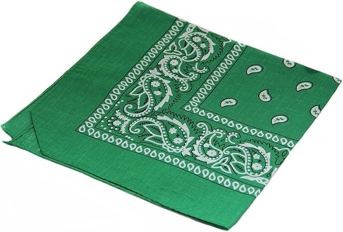 Soophen One Dozen Cowboy Bandanas 100% Cotton 22 x 22 inch
