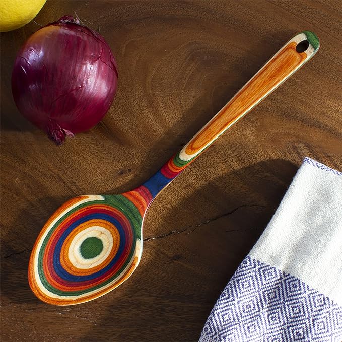 Totally Bamboo Baltique Marrakesh Collection 14" Grand Serving Spoon, Extra-Large Cooking Spoon, Safe for Use on Nonstick
