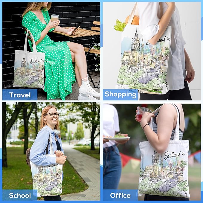 Europe Travel Souvenirs Gifts Tote Bags Reusable Grocery Bags London Paris Switzerland Gifts for Women
