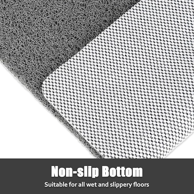 Shower Mat Non Slip - 24x24 Inch Soft Comfort Bath Mat with Drainage Holes, PVC Loofah Massage Bathmat for Shower, Tub, Bathroom, Wet Areas, Quick Drying