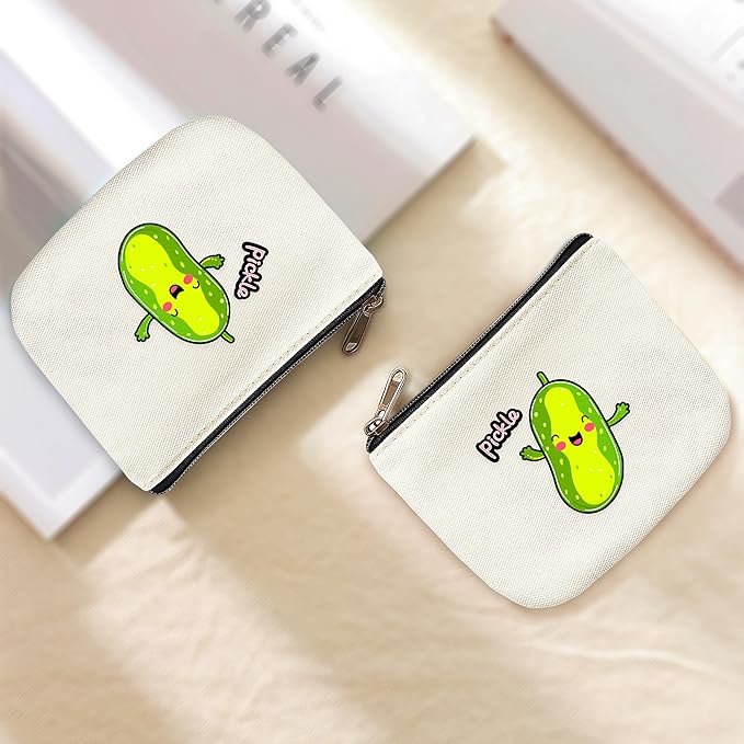 Pickle Coin Purse Pouch Bag Holder for Teens Girls Women Kids, Pickle Lovers Gifts Stuff Decor, Small Mini Purse Coin Card Key Headset Lipstick!