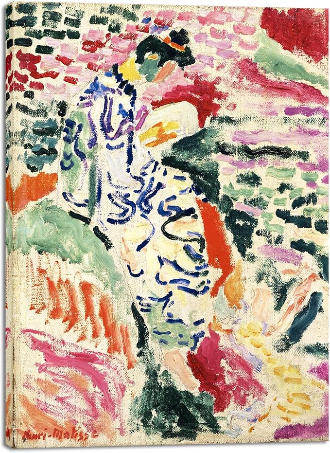 Wieco Art Canvas Prints Wall Art Woman Beside the Water 1905 by Henri Mattise Abstract Colorful Art Matisse Posters Canvas Prints for Wall and Home Office Decorations