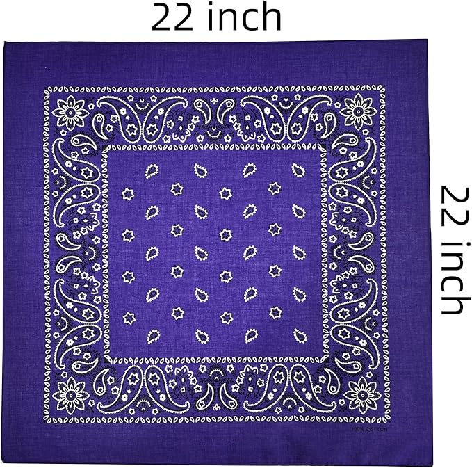 Vamqor Bandanas Gift Box 6 pack,Premium Super Soft 60s Cotton Paisley Bandannas Handkerchiefs for Men,Women and Kids