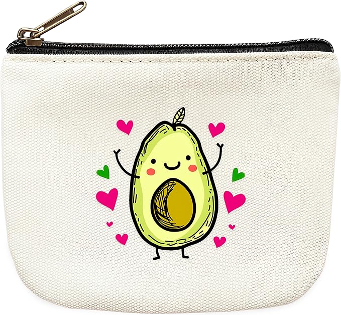 Avocado Coin Purse Pouch Bag Holder for Teens Girls Women Kids, Avocado Lovers Gifts Stuff Decor, Small Mini Purse Coin Card Key Headset Lipstick!