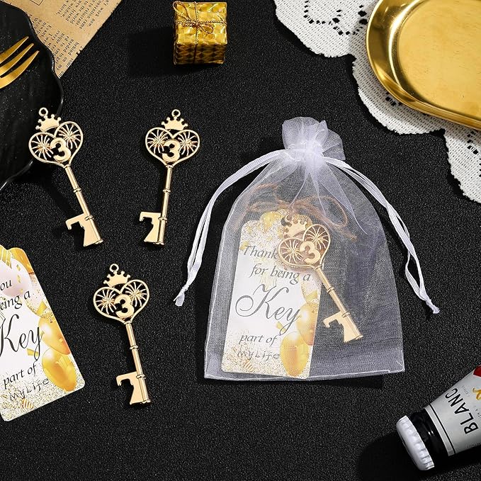 48PCS 3th Birthday Bottle Opener 3 Souvenir Party Supplies Key Opener 3th Baby Birthday Return Gifts Wedding 3th Baby Shower Gender Reveal Anniversary Party Decor (48,3th opener)