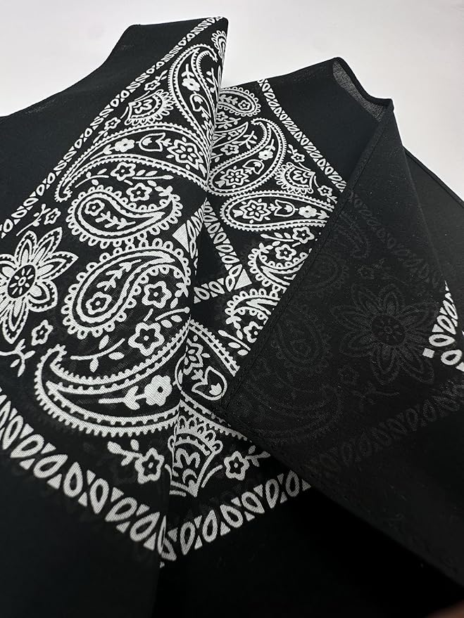 Vamqor Bandanas Gift Box 6 pack,Premium Super Soft 60s Cotton Paisley Bandannas Handkerchiefs for Men,Women and Kids