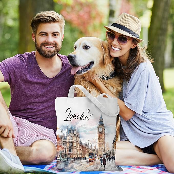 Europe Travel Souvenirs Gifts Tote Bags Reusable Grocery Bags London Paris Switzerland Gifts for Women