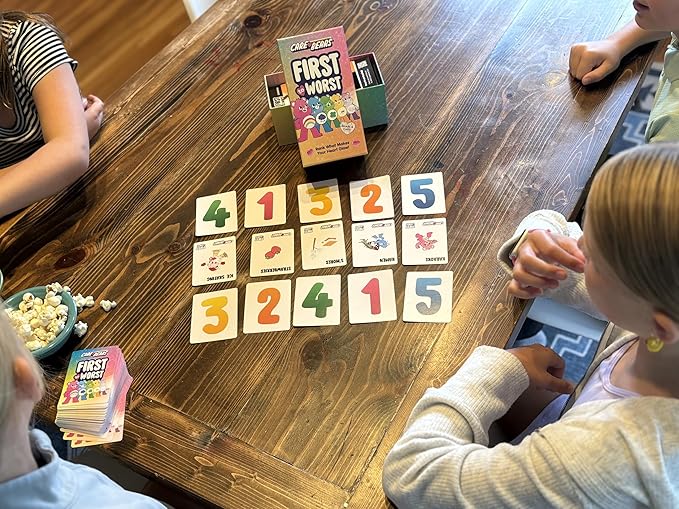FIRST TO WORST: Care Bears Family Party Game - The Card Game About How Your Friends & Family Rank Things for Kids, Stocking Stuffers, Family Game Night with Polarizing Priorities