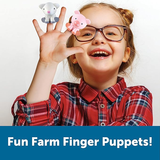 Learning Resources Peekaboo Learning Farm - 10 Pieces, Ages 18+ Months Toddler Learning Toys, Counting and Sorting Toys, Farm Animals Toys,Stocking Stuffers