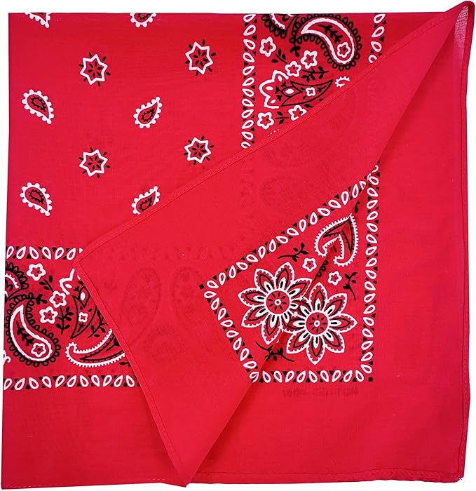 Vamqor Bandanas Gift Box 6 pack,Premium Super Soft 60s Cotton Paisley Bandannas Handkerchiefs for Men,Women and Kids