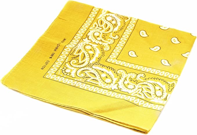 Soophen One Dozen Cowboy Bandanas 100% Cotton 22 x 22 inch