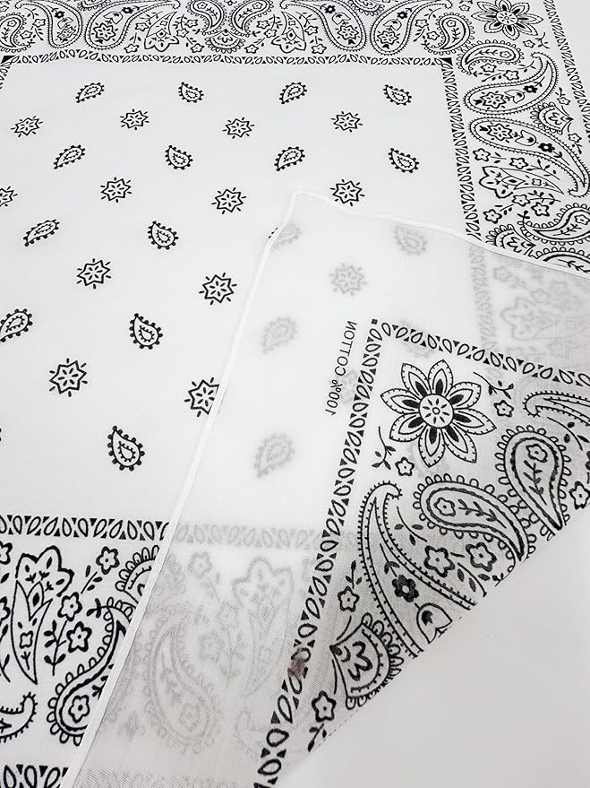 Vamqor Bandanas Gift Box 6 pack,Premium Super Soft 60s Cotton Paisley Bandannas Handkerchiefs for Men,Women and Kids