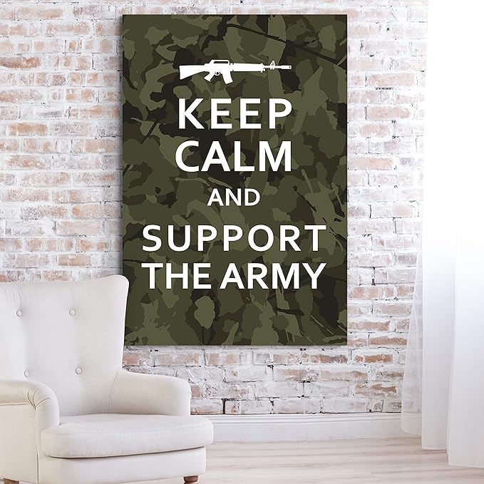 Renditions Gallery Canvas Wall Art Modern Paintings & Prints Decorations Supported Patriotic Army American Airforce Canvas Wall Hanging Artwork for Bedroom Office Kitchen - 36"x48" LT25