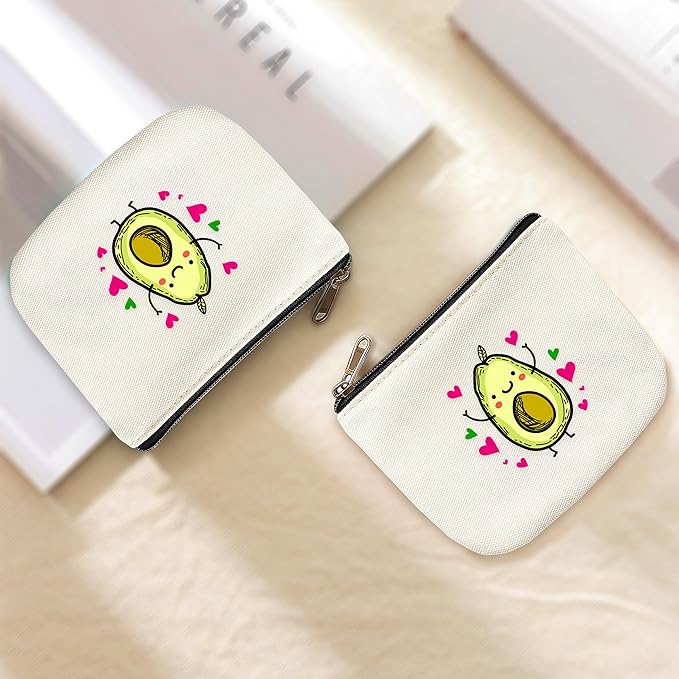 Avocado Coin Purse Pouch Bag Holder for Teens Girls Women Kids, Avocado Lovers Gifts Stuff Decor, Small Mini Purse Coin Card Key Headset Lipstick!