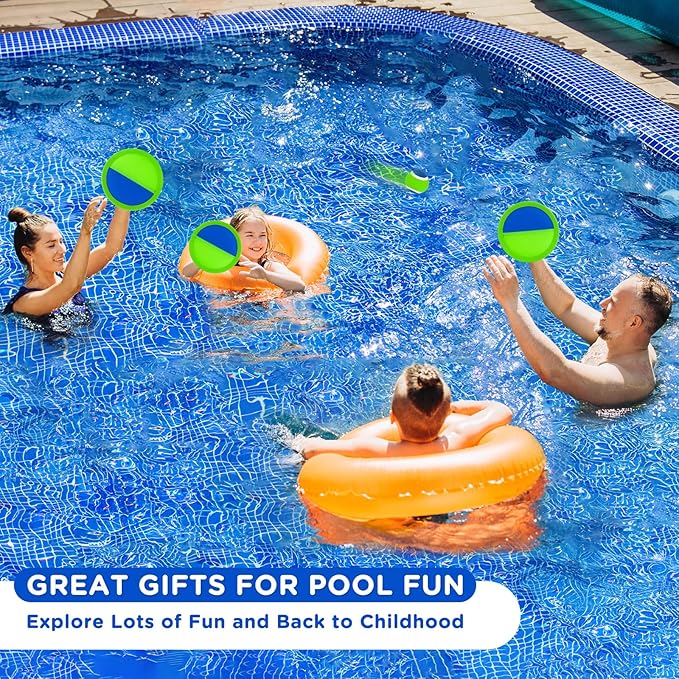 Ayeboovi Toss and Catch Ball Set Outdoor Yard Beach Pool Toys Games for Kids Family Sports 8 Paddles 4 Balls for Toddlers Boys Girls Ages 3-12 Boys Girls Birthday
