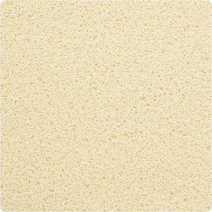 Square Shower Mat - Non Slip Shower Mats for Inside Shower - Extra Large 31x31 Shower Floor Mat Non Slip - Square Bath Mat for Shower - Secure Anti Slip Loofah Shower Bath Mat (31x31 Light Beige)