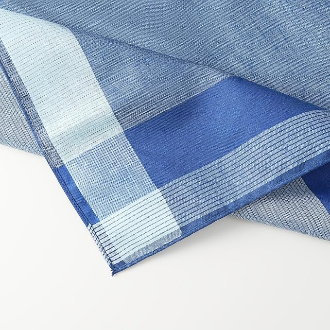HOULIFE Mens Handkerchiefs Soft Cotton Plaid Handkerchief for Men, Classic Checkered Pattern Hankies in Assorted 6/12 PCS