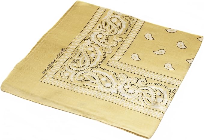 Soophen One Dozen Cowboy Bandanas 100% Cotton 22 x 22 inch