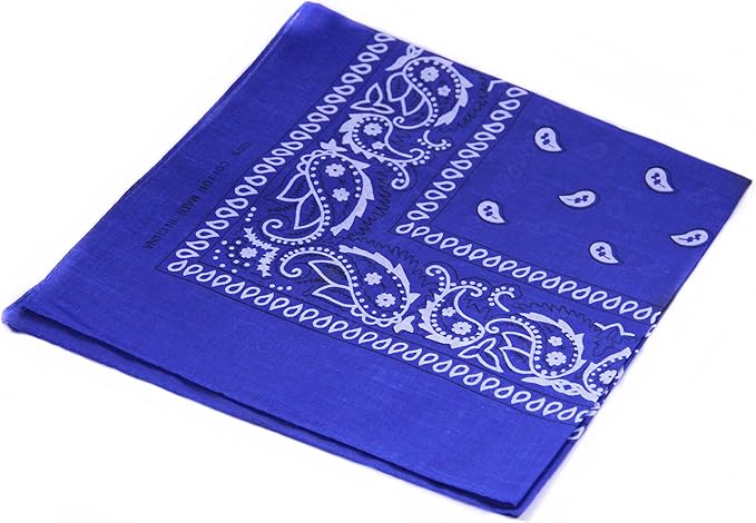 Soophen One Dozen Cowboy Bandanas 100% Cotton 22 x 22 inch