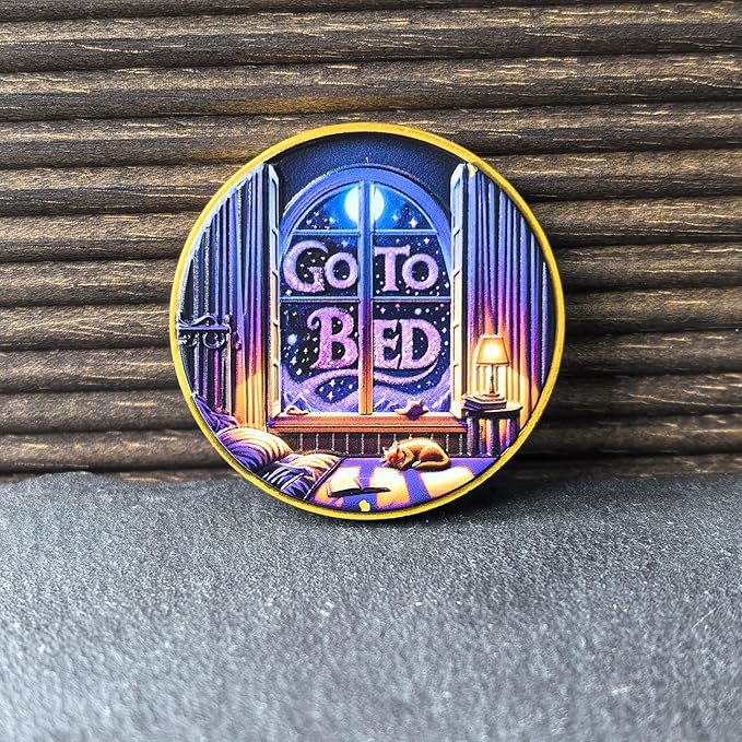 Book Lovers Decision Coin - 'One More Chapter' vs 'Go to Bed' Dual-Sided Medallion (Single Coin)