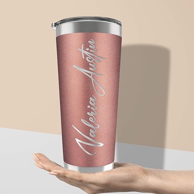 Personalized Gifts For Men - 30 Oz. Custom Tumblers w/Lid, Navy Blue - Insulated Travel Coffee Mugs - Optional Straw Set, Stainless Steel Double Wall Coffee Tumbler, Personalized Cups