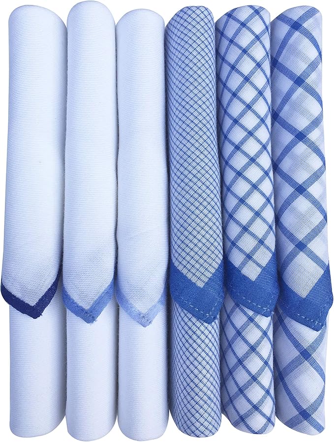 Caruso Italy 100% Cotton Men's Italia Handkerchief | Luxurious, Soft, and Ultra-Absorbent Handkerchief For Men | 50cm X 50cm