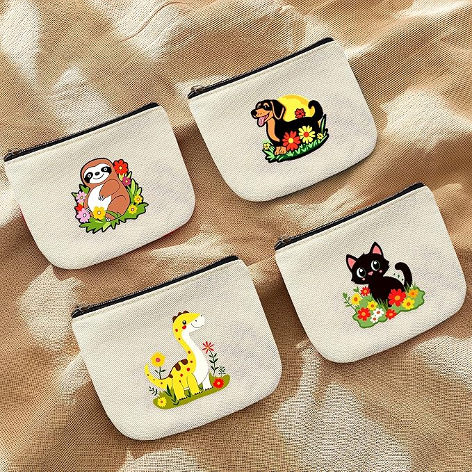 Dinosaur Coin Purse Pouch Bag Holder for Teens Girls Women Kids, Dinosaur Lovers Gifts Stuff Decor, Small Mini Purse Coin Card Key Headset Lipstick!